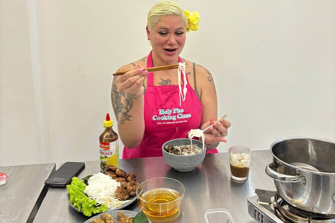 Cook 4 Local Vietnamese Dishes In Pink-themed Class & Market Tour - A Pink-Themed District 1 Studio That Feels Like a Real Local Stop