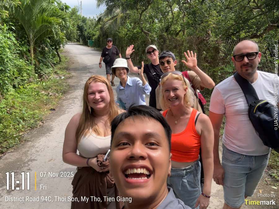HCM: Authentic Mekong Delta - Boat, TukTuk, Khot Cake Making - Coconut candy, honey tea, and grapefruit-orchard learning