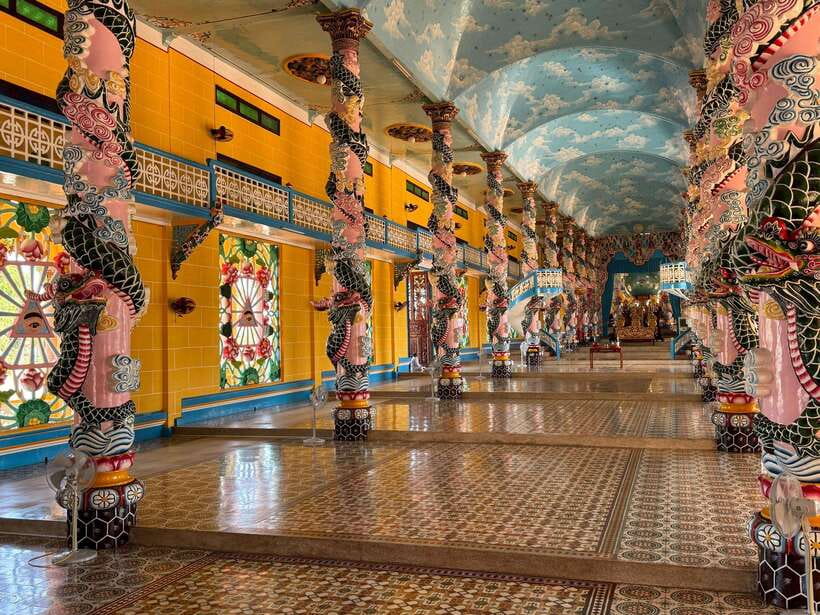 HCM: Cu Chi Tunnels, Cao Dai Temple, Black Virgin Mountain - Cao Dai Temple and the noon prayer ceremony in Tay Ninh