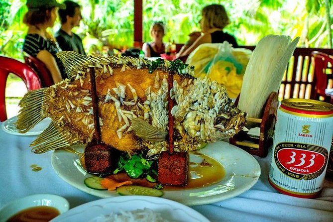HCM:Mekong Delta Boat,Khotcake cooking Coconut Village,SmallGroup - Coconut canal and village walking: how to read rural Ben Tre