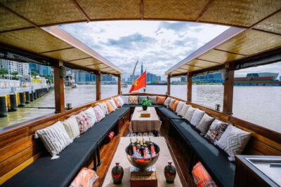 Ho Chi Minh City: Saigon River Boutique Cruise - Early highlights: Hotel Majestic, Nguyen Hue pedestrian area, and city-center framing