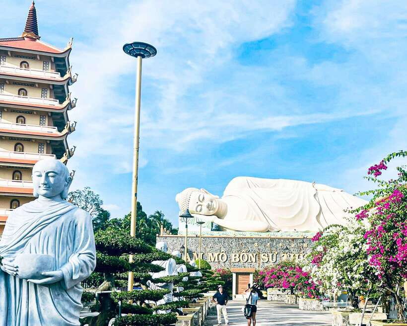 Mekong Delta 'Lesser-Known' My Tho & Ben Tre 1-Day Tour - Entering Vinh Trang Pagoda without wasting time