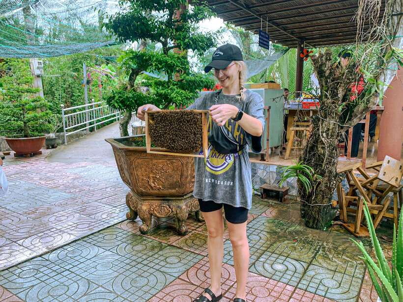 Mekong Delta 'Lesser-Known' My Tho & Ben Tre 1-Day Tour - Ben Tre farms and food stops: fish farm, bees, and coconut candy