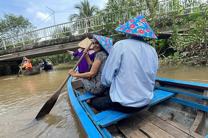 Non Touristy - Mekong Delta 1 Day With Biking - River transport details: motor boat, rowing boat, and horse riding